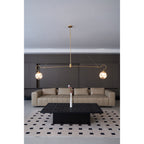 Lampadario in Vetro e Ottone Vavenia