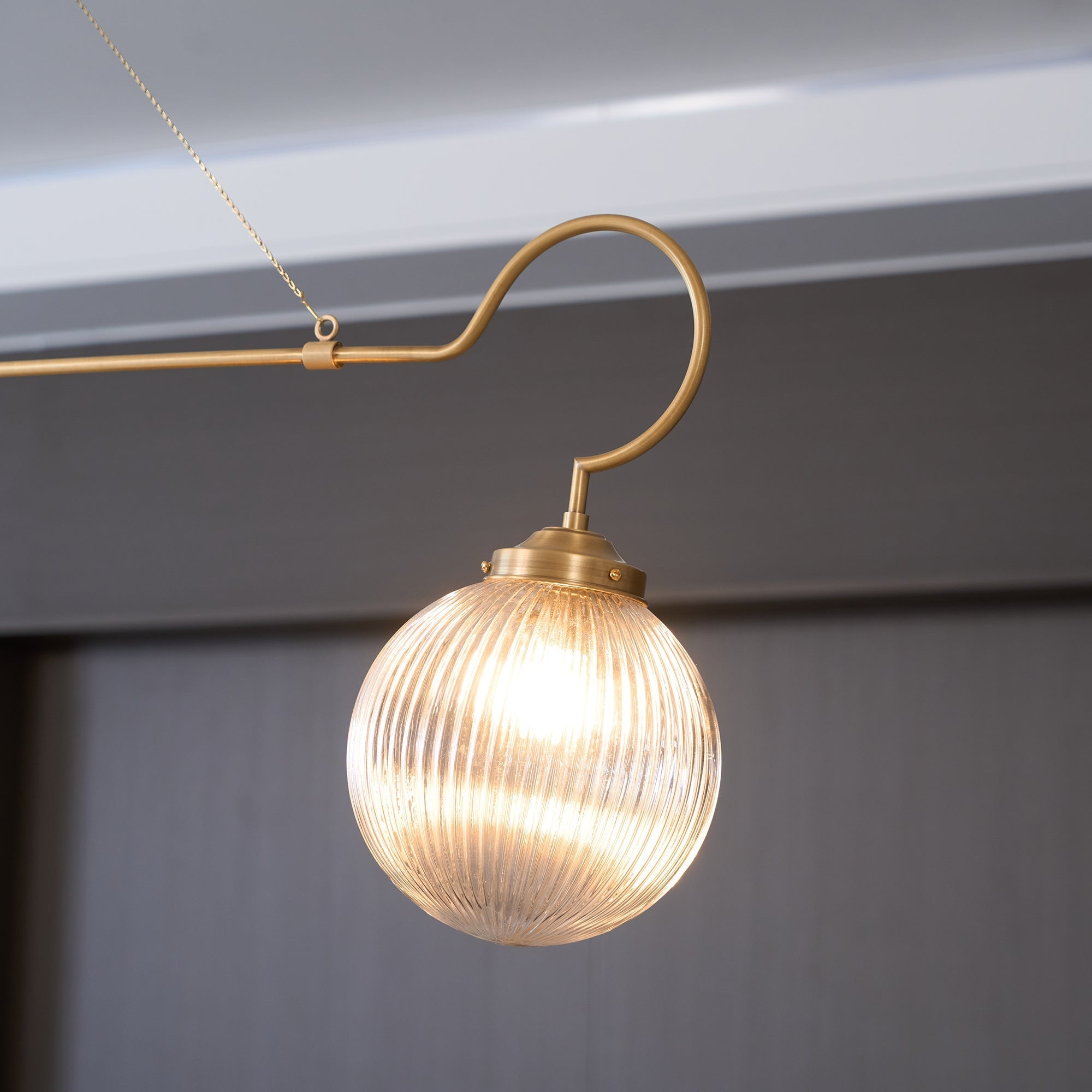 Lampadario in Vetro e Ottone Vavenia