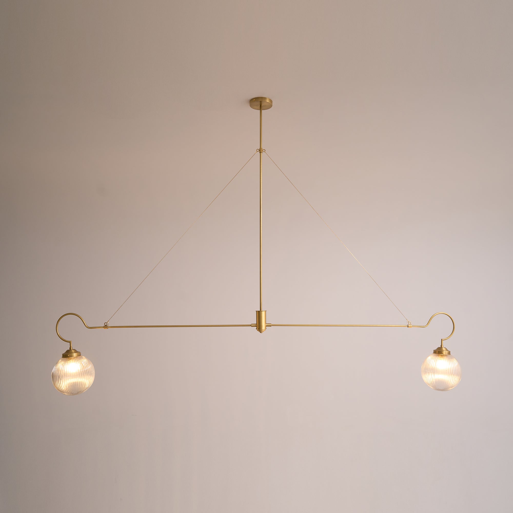 Lampadario in Vetro e Ottone Vavenia