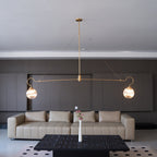Lampadario in Vetro e Ottone Vavenia