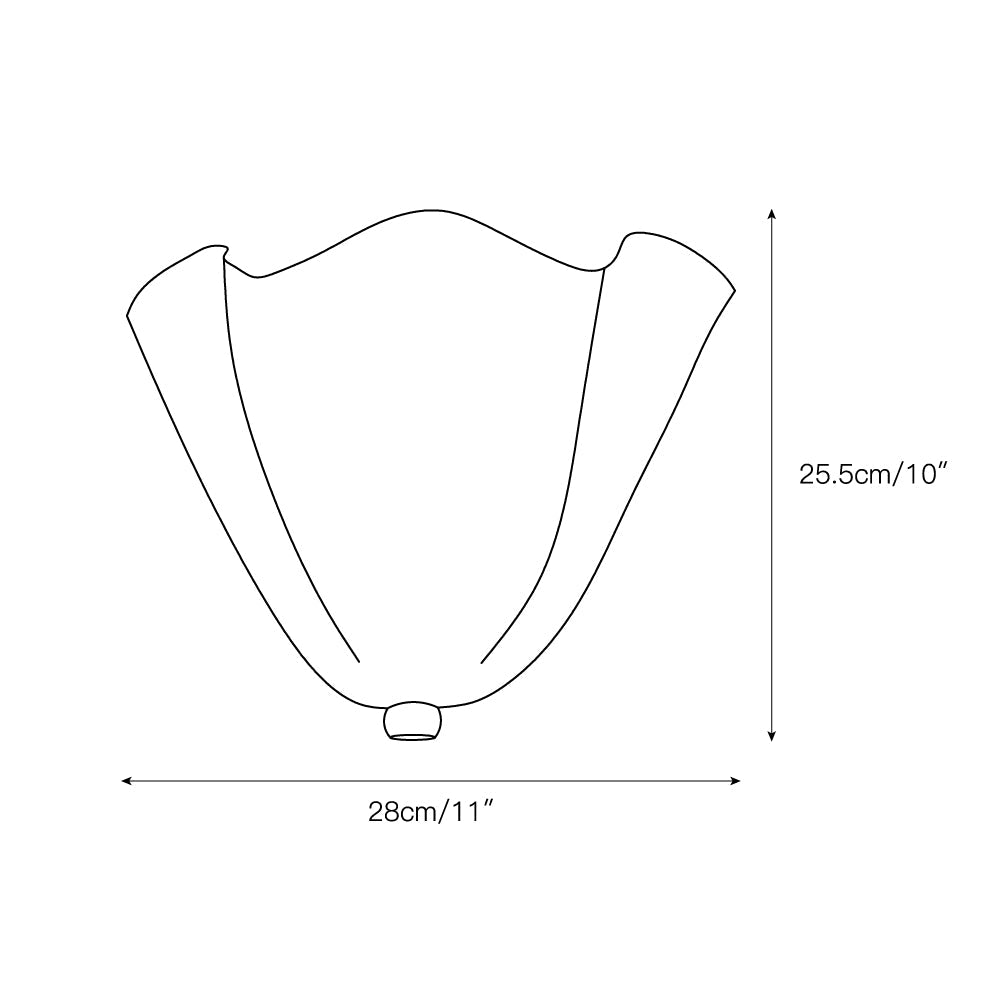 Lampada da Parete in Vetro a Forma di Fiore