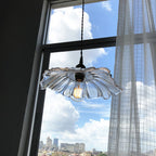 Lampada a Sospensione in Vetro a Forma di Fiore