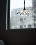 Lampada a Sospensione in Vetro a Forma di Fiore