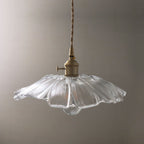 Lampada a Sospensione in Vetro a Forma di Fiore