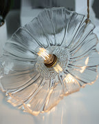 Lampada a Sospensione in Vetro a Forma di Fiore