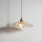 Lampada a Sospensione in Vetro a Forma di Fiore