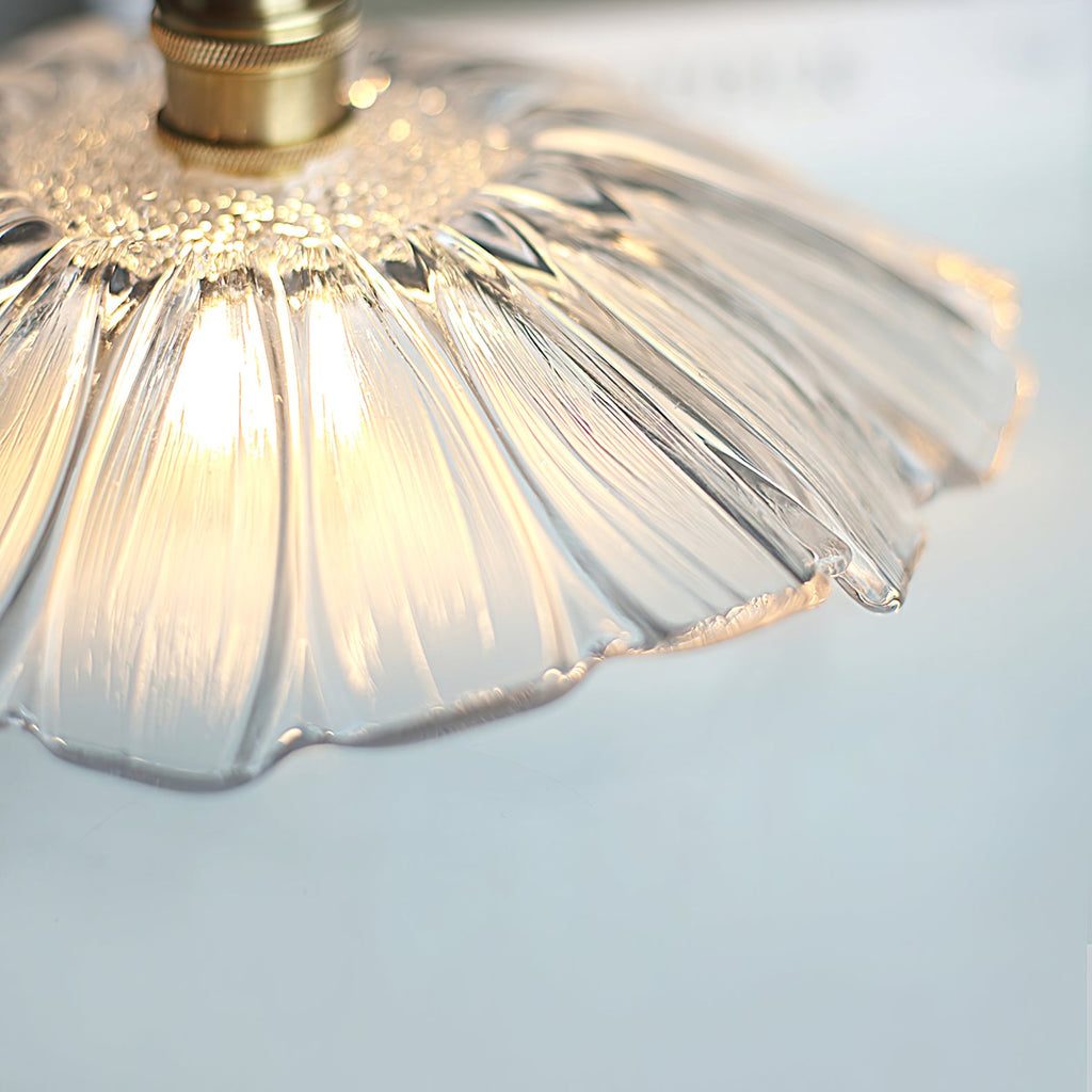 Lampada a Sospensione in Vetro a Forma di Fiore