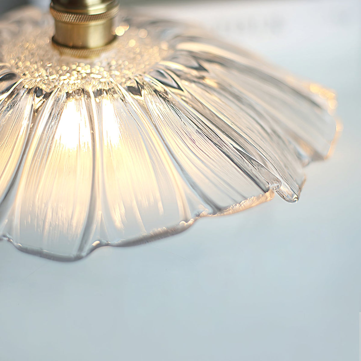 Lampada a Sospensione in Vetro a Forma di Fiore