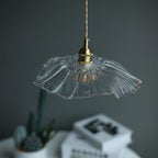 Lampada a Sospensione in Vetro a Forma di Fiore