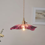 Lampada a Sospensione in Vetro a Forma di Fiore