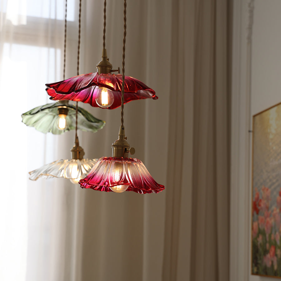 Lampada a Soffitto/Pendenti Calia Flower in Vetro
