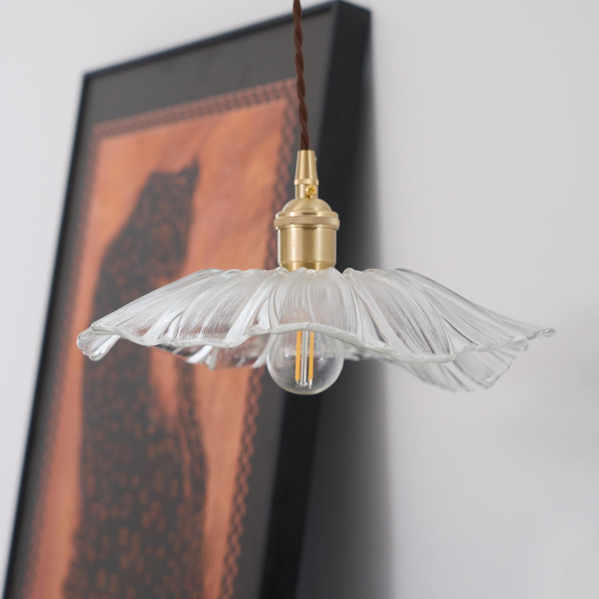 Luci Swag in Vetro a Forma di Fiore