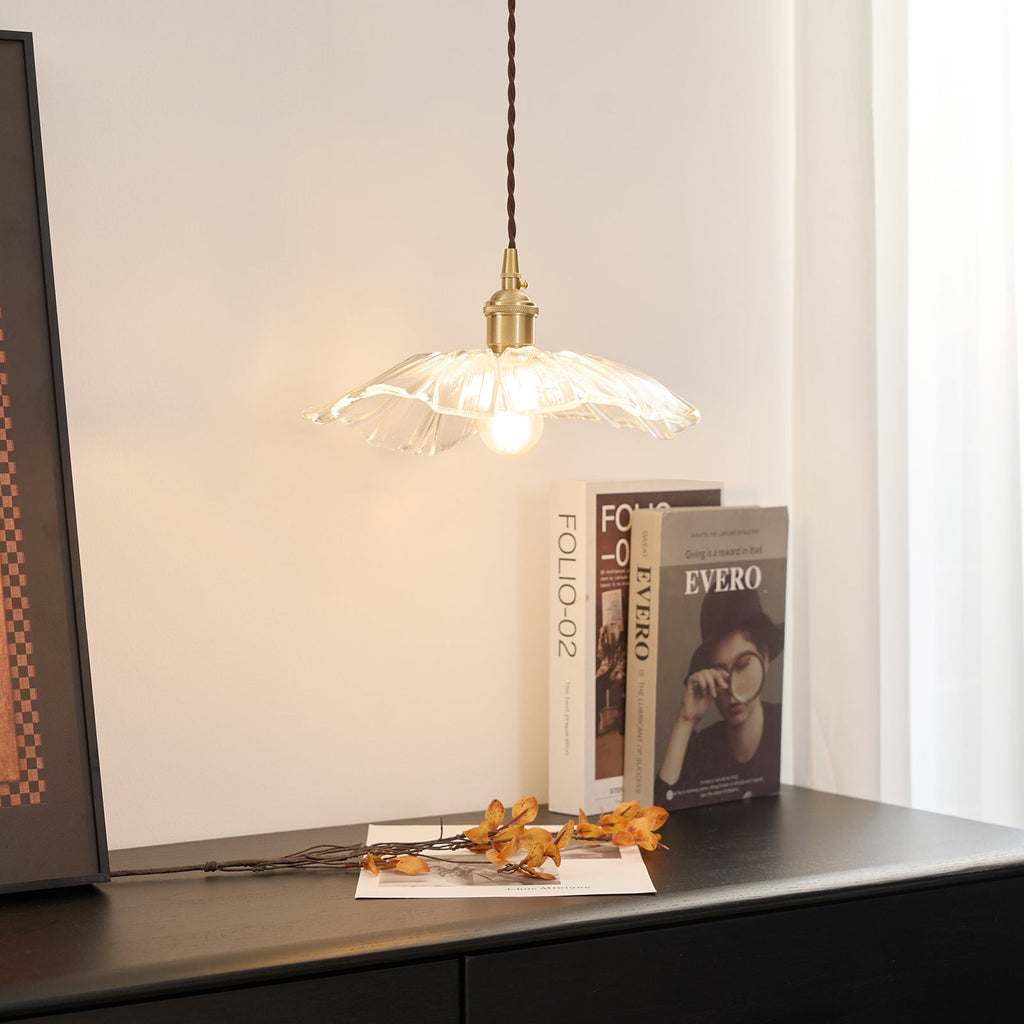 Luci Swag in Vetro a Forma di Fiore