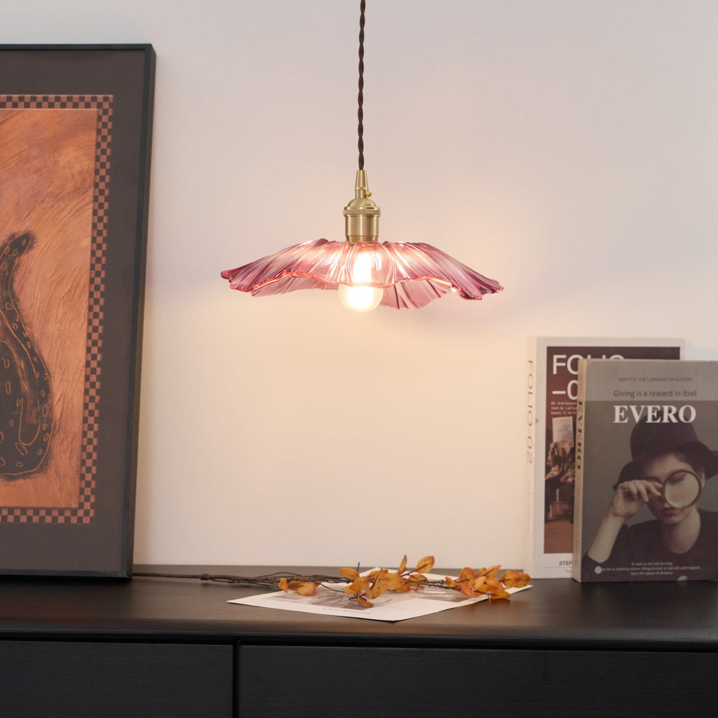 Luci Swag in Vetro a Forma di Fiore