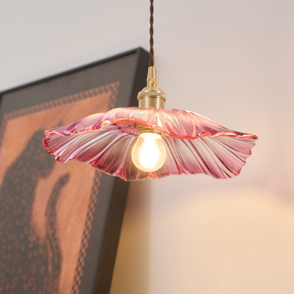 Luci Swag in Vetro a Forma di Fiore