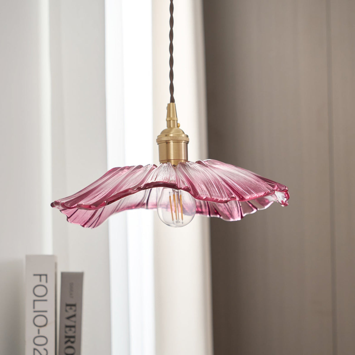 Luci Swag in Vetro a Forma di Fiore