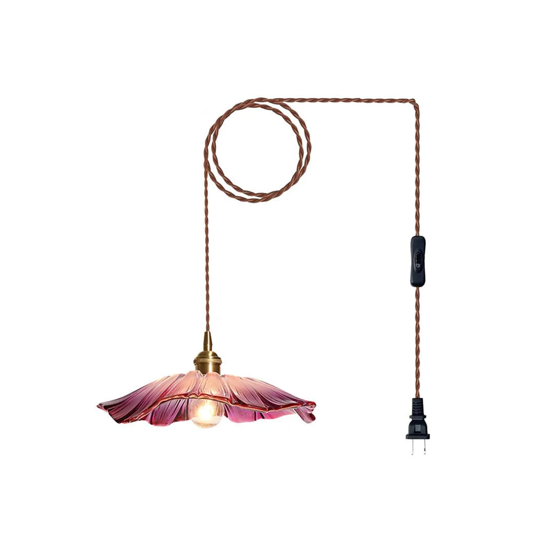 Luci Swag in Vetro a Forma di Fiore