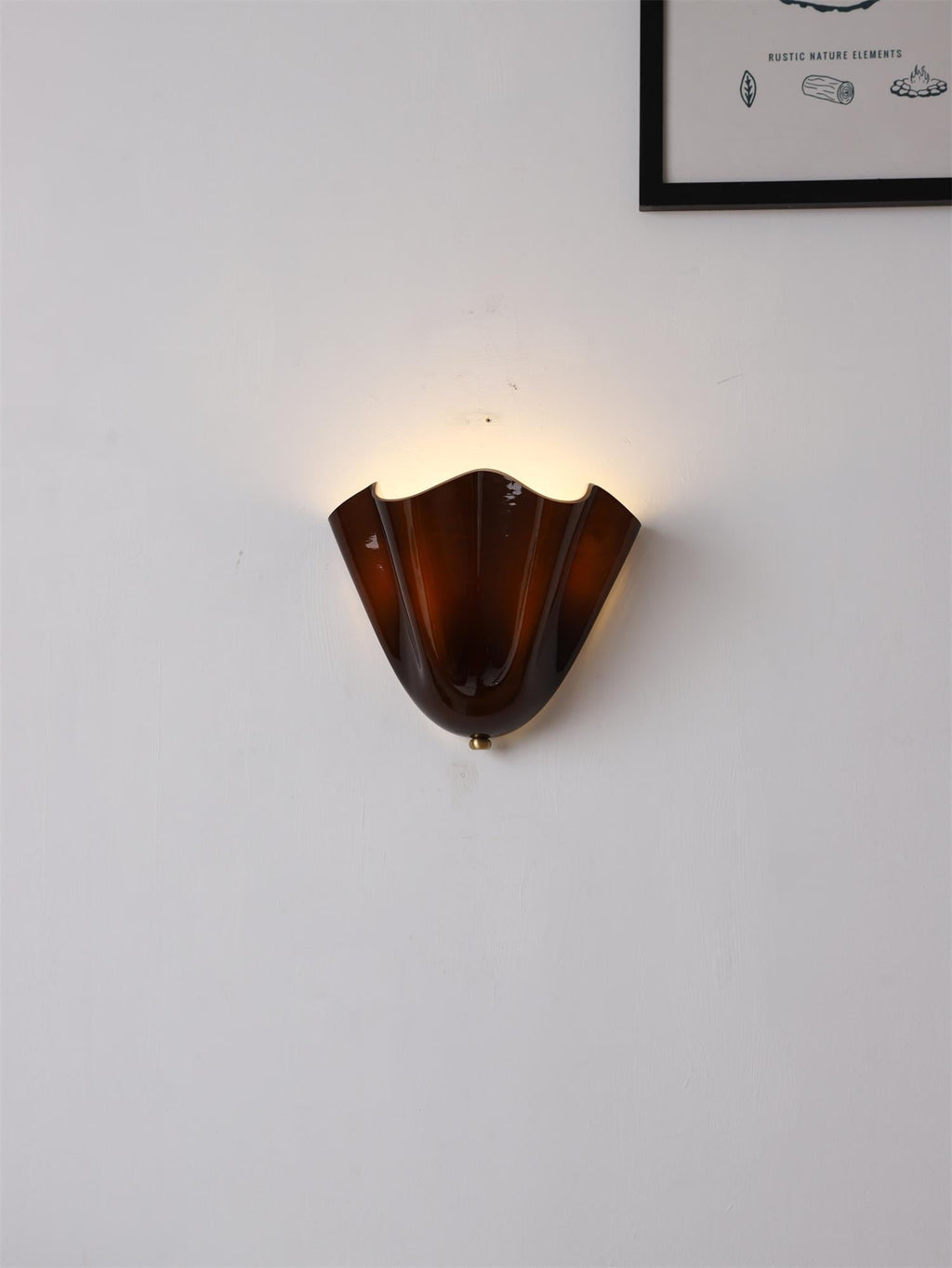 Lampada da Parete in Vetro a Forma di Fiore
