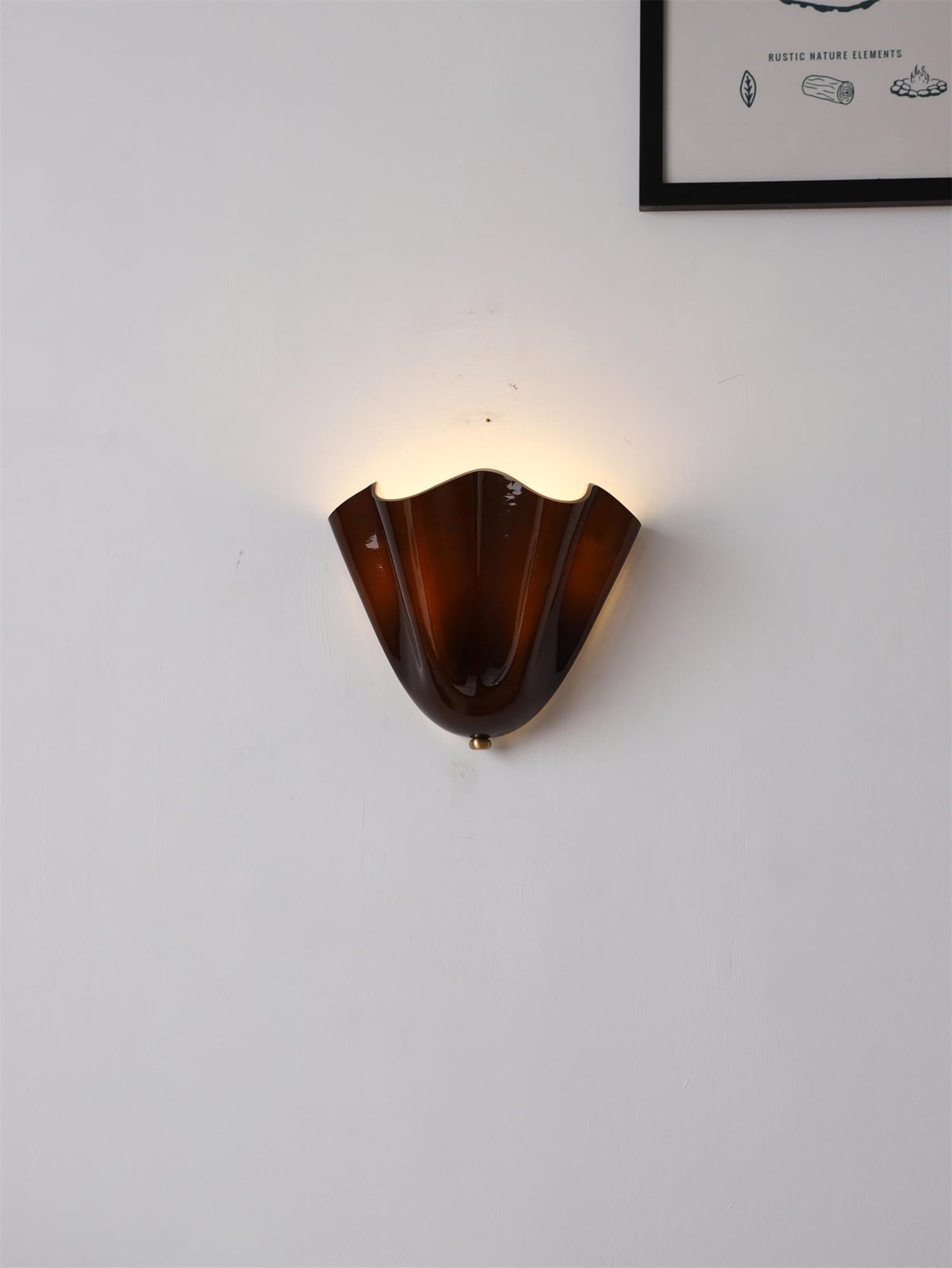 Lampada da Parete in Vetro a Forma di Fiore