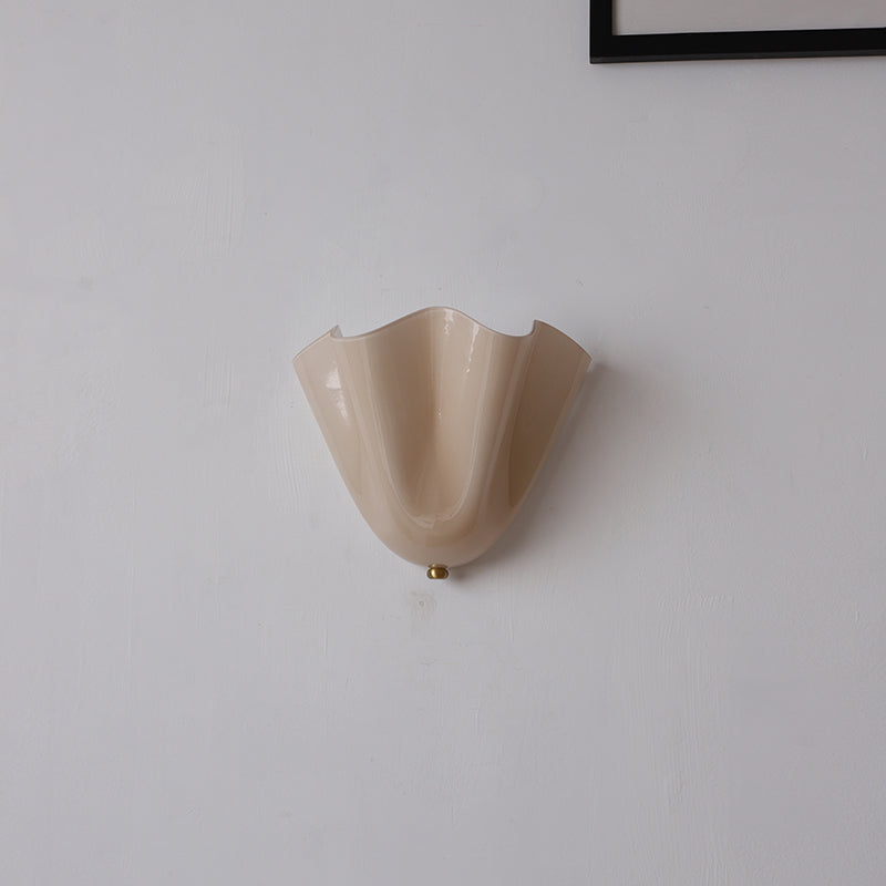 Lampada da Parete in Vetro a Forma di Fiore
