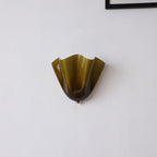 Lampada da Parete in Vetro a Forma di Fiore