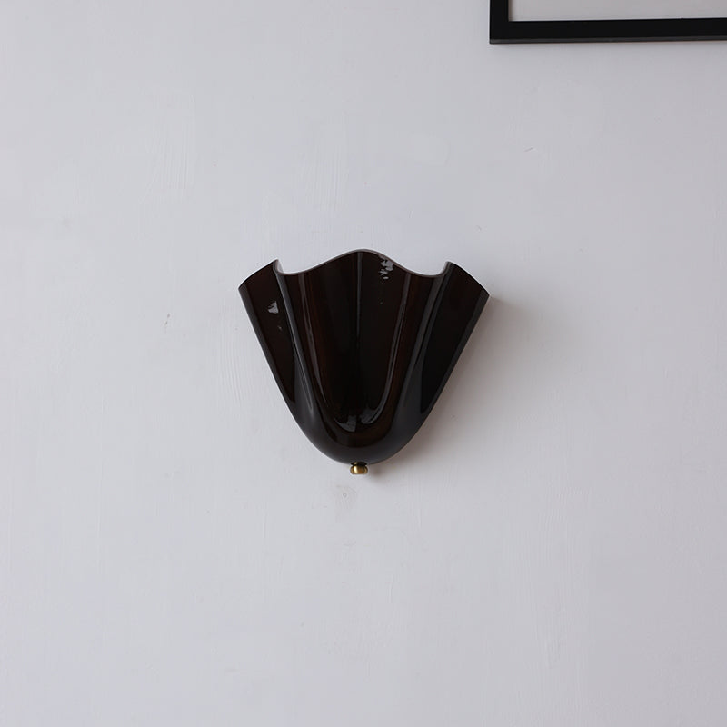 Lampada da Parete in Vetro a Forma di Fiore