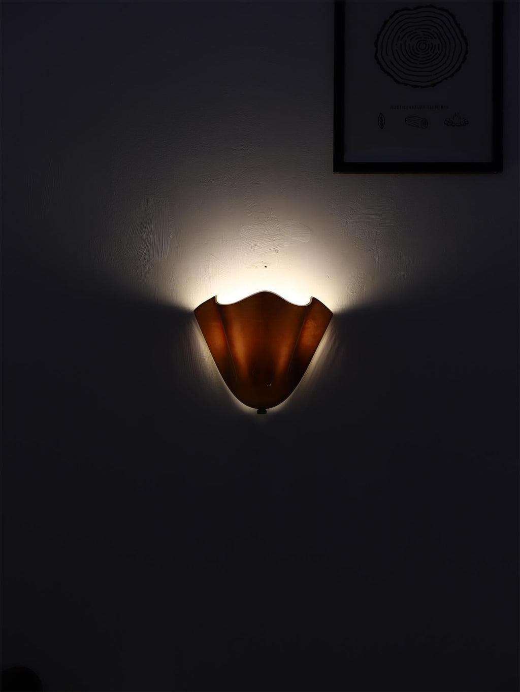 Lampada da Parete in Vetro a Forma di Fiore