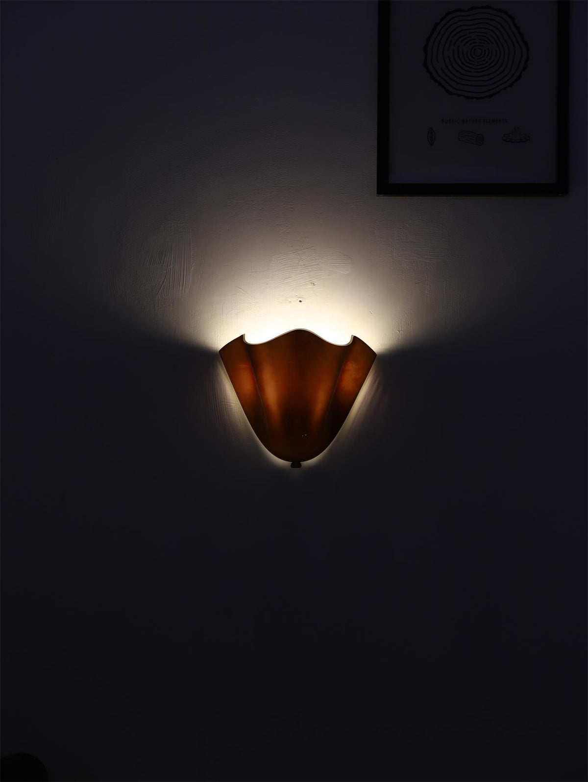 Lampada da Parete in Vetro a Forma di Fiore
