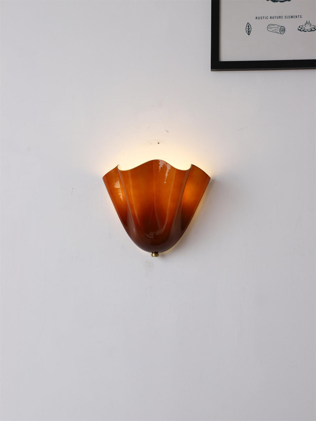 Lampada da Parete in Vetro a Forma di Fiore