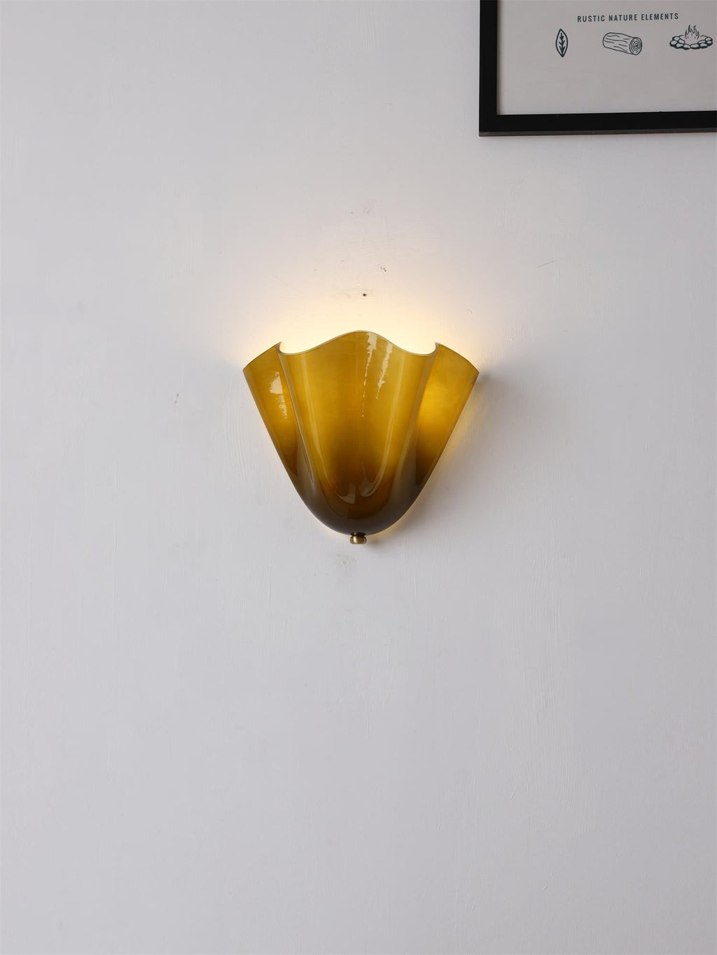Lampada da Parete in Vetro a Forma di Fiore