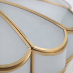 Lampada da soffitto in vetro ottone a forma di fiore Viraean