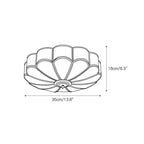 Lampada a soffitto in vetro a forma di fiore