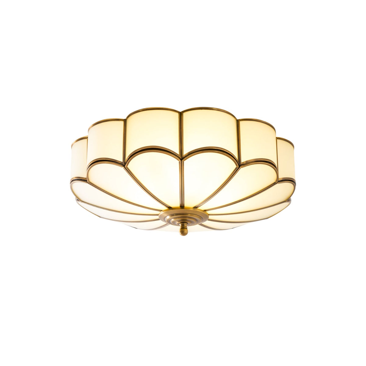 Lampada a soffitto in vetro a forma di fiore