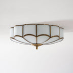 Lampada a soffitto in vetro a forma di fiore
