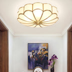 Lampada da soffitto in vetro ottone a forma di fiore Viraean