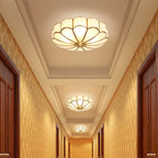 Lampada da soffitto in vetro ottone a forma di fiore Viraean