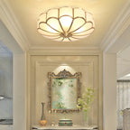 Lampada da soffitto in vetro ottone a forma di fiore Viraean