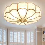 Lampada da soffitto in vetro ottone a forma di fiore Viraean