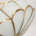 Lampada da soffitto in vetro a forma di fiore