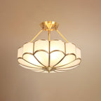 Lampada da soffitto in vetro a forma di fiore