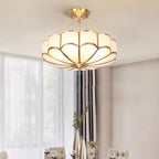 Lampada da soffitto in vetro a forma di fiore