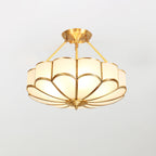 Lampada da soffitto in vetro a forma di fiore