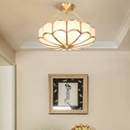 Lampada da soffitto in vetro a forma di fiore
