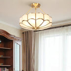 Lampada da soffitto in vetro a forma di fiore