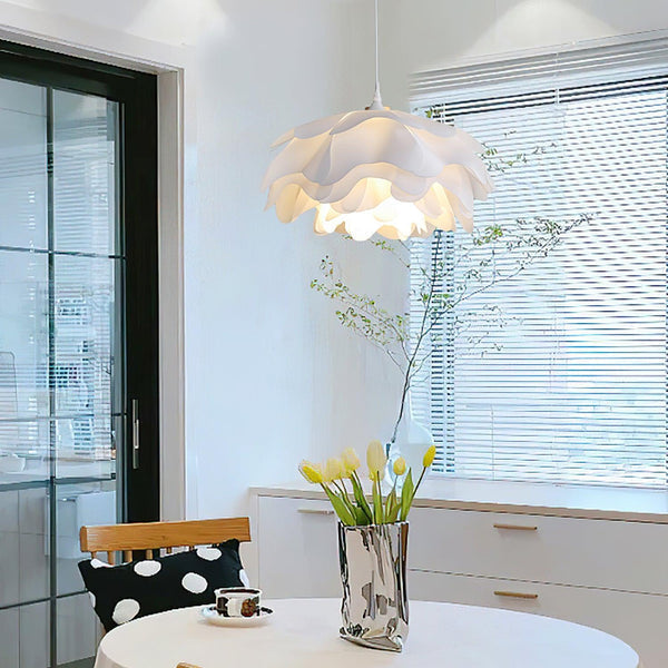 Lampada A Sospensione Bianca A Forma Di Fiore