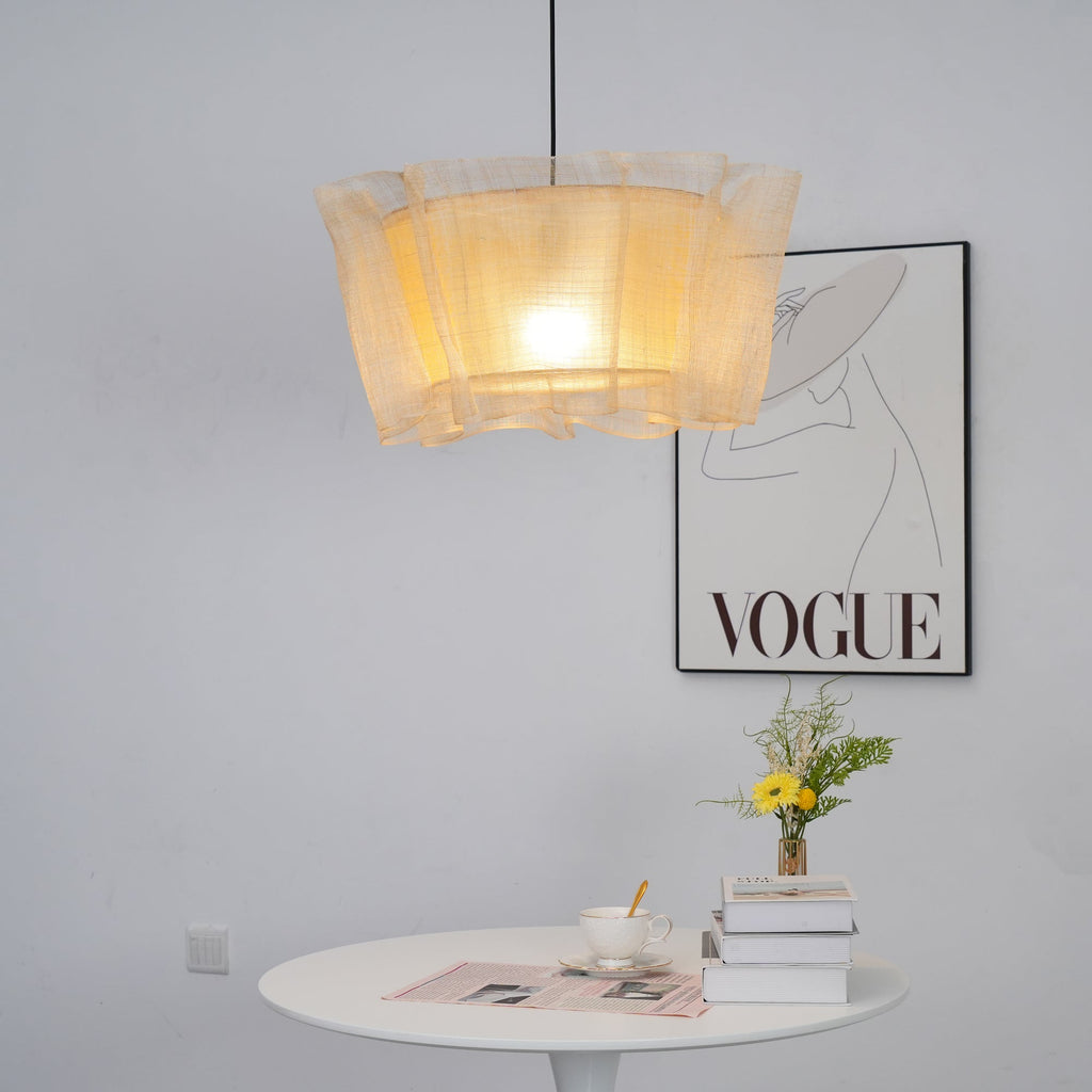 Lampada a sospensione Floxozo – Canapa – Beige – Ø 40 cm – Scandinava