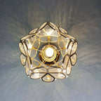 Lampada da soffitto Floyem – Acrilico – Oro – Ø20 cm – Design floreale per soggiorno e camera da letto