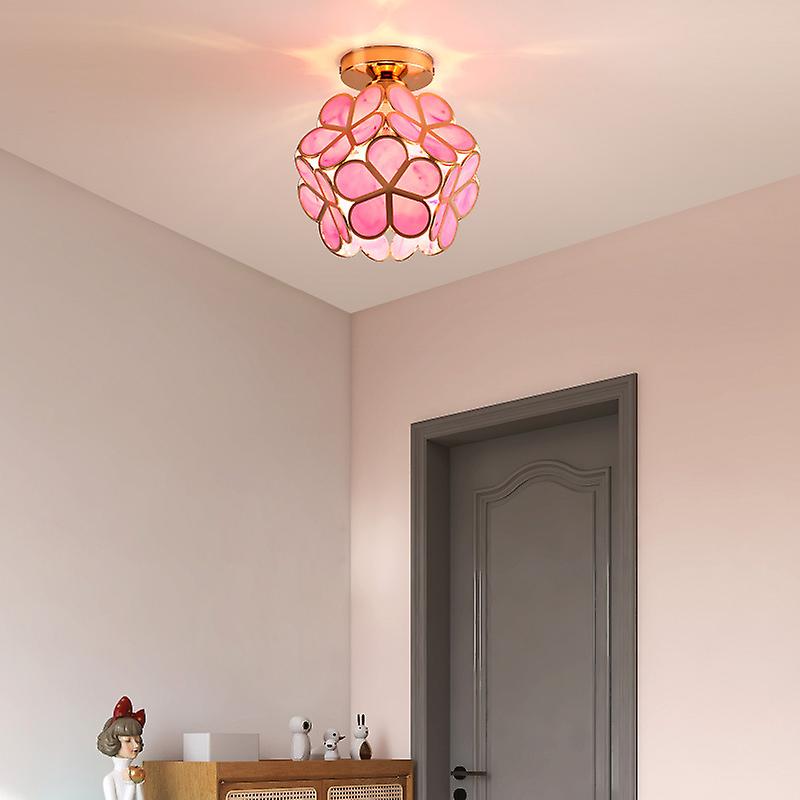 Lampada da soffitto Floyem – Acrilico – Oro – Ø20 cm – Design floreale per soggiorno e camera da letto