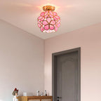 Lampada da soffitto Floyem – Acrilico – Oro – Ø20 cm – Design floreale per soggiorno e camera da letto