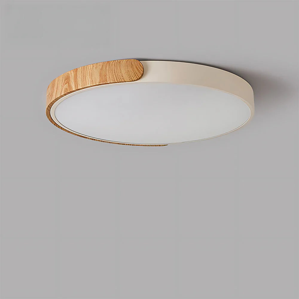 Moderna Lampada da Soffitto Circolare in Legno